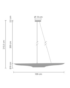Lampa wisząca BLACK TUBE czarno złota 100 cm ST-0502-1