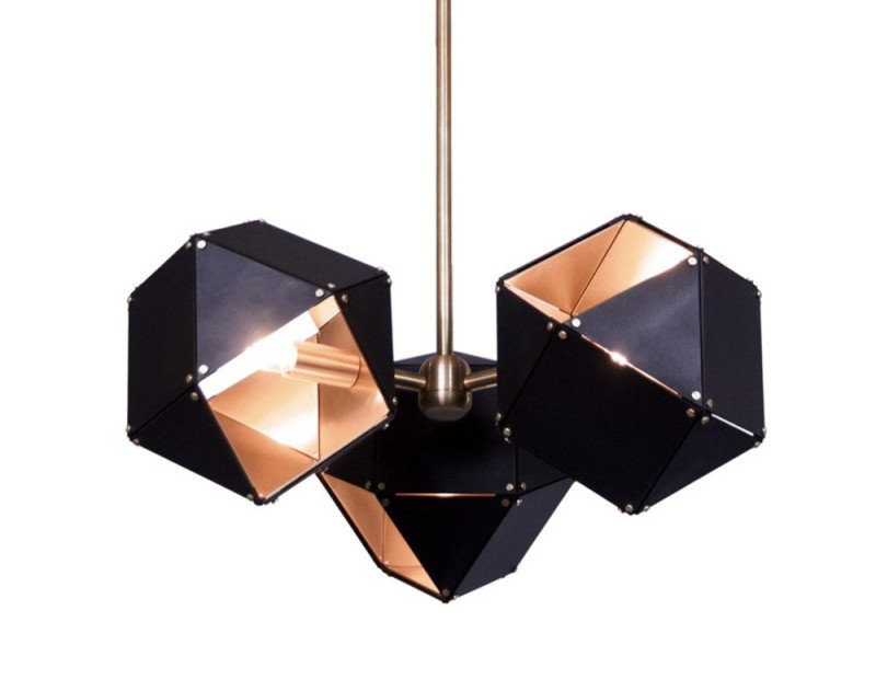 Lampa wisząca -3 czarno złota 45 cm ST-8861-3