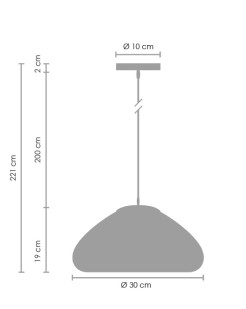 Lampa wisząca VICTORY  M srebrna 30 cm ST-9002M chrome