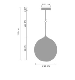 Lampa wisząca LOVE BOMB szara 25 cm ST-5012 smoke