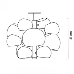 Lampa wisząca -11 czarna 55 cm ST-5335-11