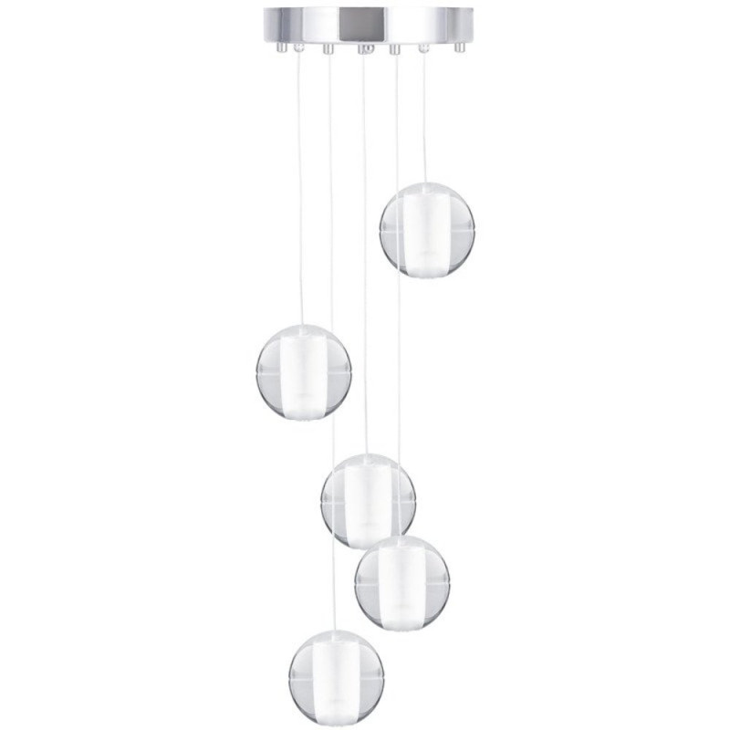 Lampa wisząca -5 kryształowa 30 cm ST-9228-5