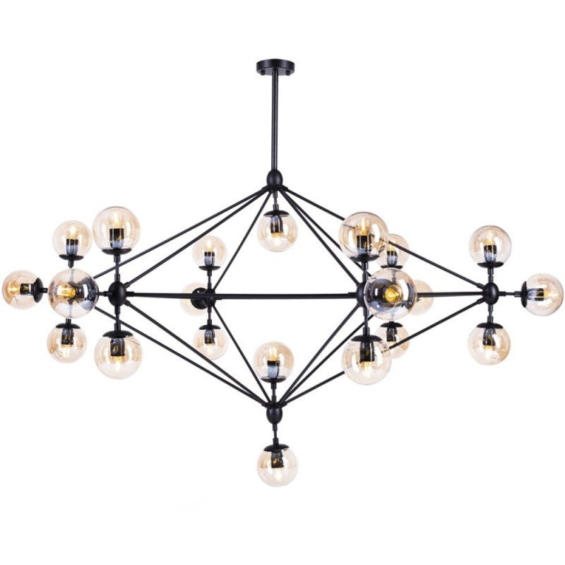 Lampa wisząca -21 bursztynowo czarna 165 cm ST-9047-21