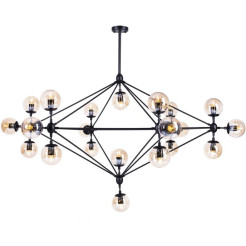 Lampa wisząca -21 bursztynowo czarna 165 cm ST-9047-21