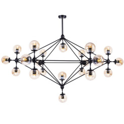 Lampa wisząca -21 bursztynowo czarna 165 cm ST-9047-21