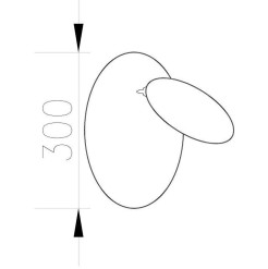 Lampa ścienna  biała 30 cm ST-8371 L