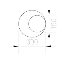 Lampa ścienna  biała 30 cm ST-8371 L