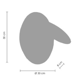 Lampa ścienna  biała 30 cm ST-8371 L