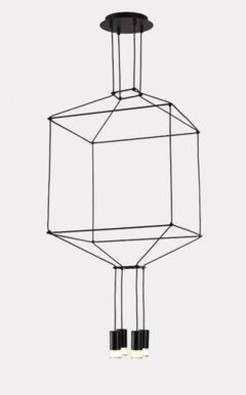 Lampa wisząca -4 czarna 45 cm ST-5961-4