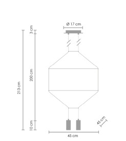 Lampa wisząca -4 czarna 45 cm ST-5961-4