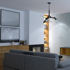 Lampa wisząca -10 czarna ST-1001-10 black