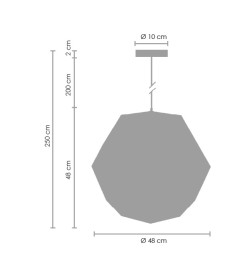 Lampa wisząca  złota 48 cm ST-5001-L gold