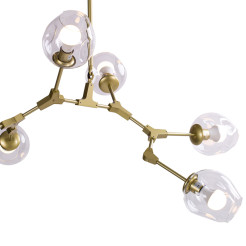 Lampa wisząca -6 złoto transparentna 130 cm ST-1232-6 GOLD transparent