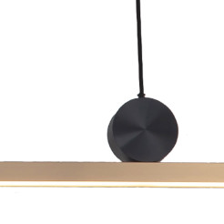 Lampa wisząca  LED złoto czarna 88 cm MD-7014-880