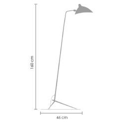 Lampa podłogowa -F1 czarna 160 cm F8701