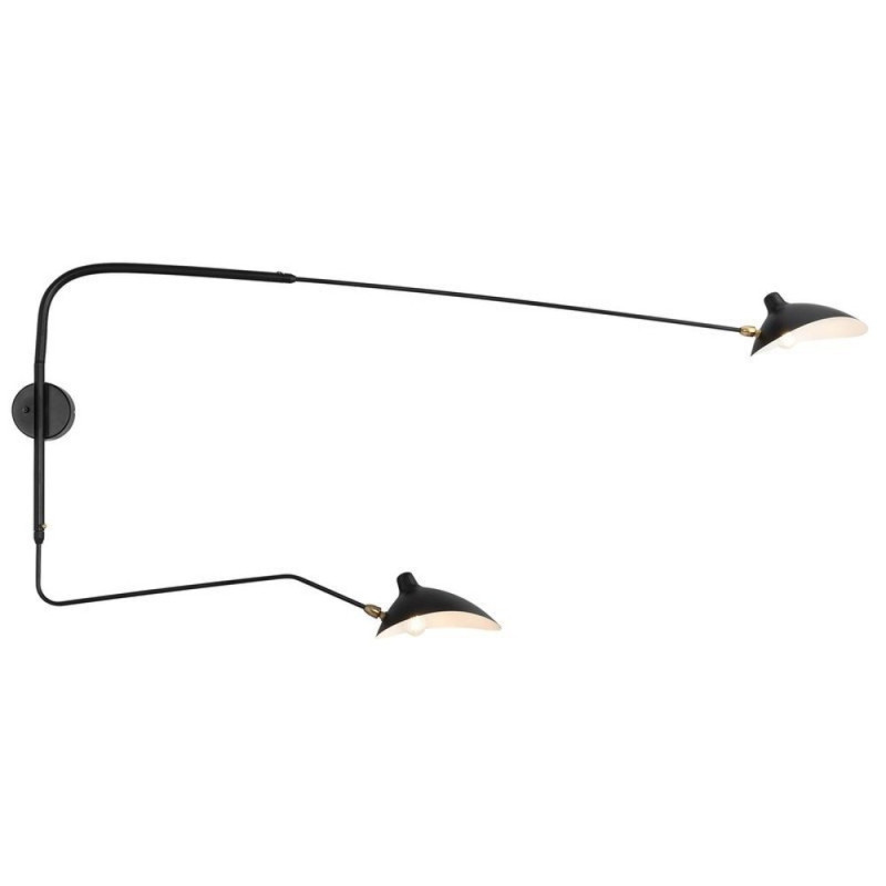 Lampa ścienna -2W czarna 175 cm W8702