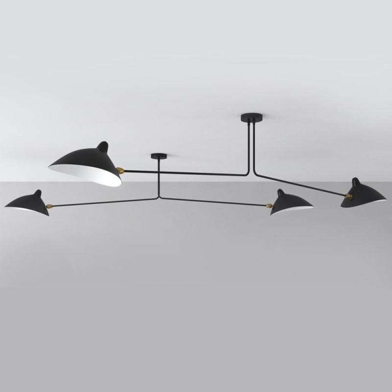 Lampa wisząca -2P dwuramienna czarna P8702