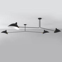 Lampa wisząca -2P dwuramienna czarna P8702