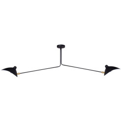 Lampa wisząca -2P dwuramienna czarna P8702