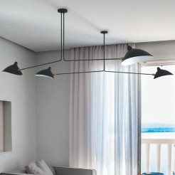 Lampa wisząca -2P dwuramienna czarna P8702