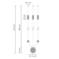 Lampa ścienna -3 WALL czarna XT012-3W