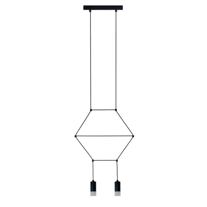 Lampa wisząca -2 czarna 35 cm XT037-2P