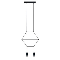 Lampa wisząca -2 czarna 35 cm XT037-2P