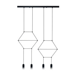 Lampa wisząca -4 LONG czarna 70 cm XT068-4P