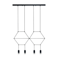 Lampa wisząca -4 LONG czarna 70 cm XT068-4P