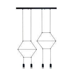Lampa wisząca -4 LONG czarna 70 cm XT068-4P