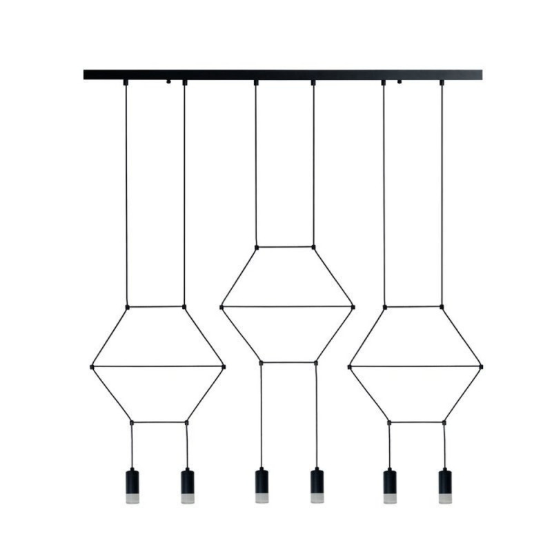 Lampa wisząca -6 LONG czarna 100 cm XT100-6P