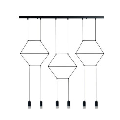 Lampa wisząca -6 LONG czarna 100 cm XT100-6P