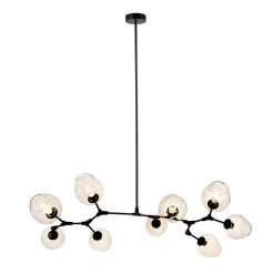 Lampa wisząca -9 transparentno czarna 150 cm ST-1232-9 TRANSPARENT