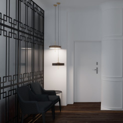 Lampa wisząca  czarno - złota 35 cm MP8872 black