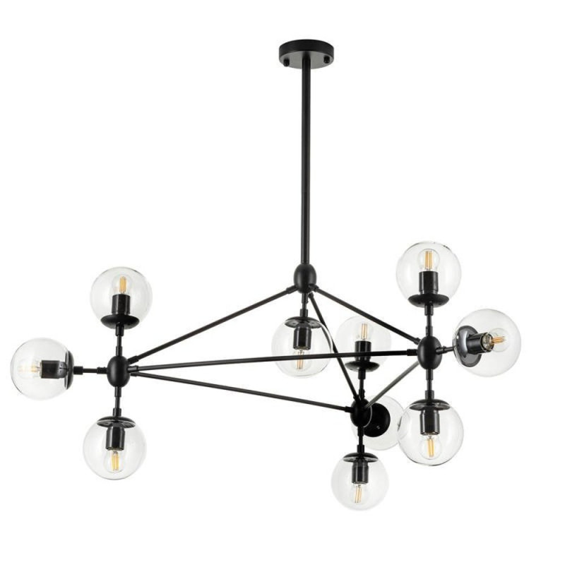 Lampa wisząca -10 transparentno czarna 90 cm ST-9047-10 transparent