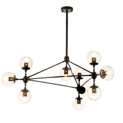 Lampa wisząca -10 transparentno czarna 90 cm ST-9047-10 transparent