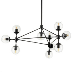 Lampa wisząca -10 transparentno czarna 90 cm ST-9047-10 transparent