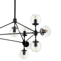 Lampa wisząca -10 transparentno czarna 90 cm ST-9047-10 transparent