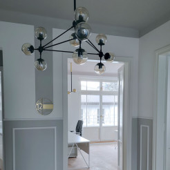 Lampa wisząca -10 transparentno czarna 90 cm ST-9047-10 transparent