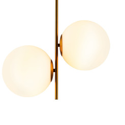 Lampa wisząca -2 mosiądz 44 cm , białe klosze ST-5025-2 BRASS