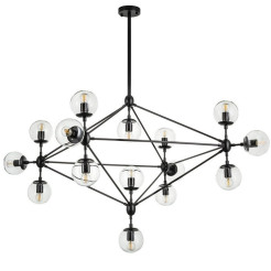 Lampa wisząca transparentno czarna Astrifero 15 ST-9047-15 transparent