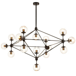 Lampa wisząca transparentno czarna Astrifero 15 ST-9047-15 transparent