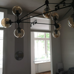 Lampa wisząca transparentno czarna Astrifero 15 ST-9047-15 transparent