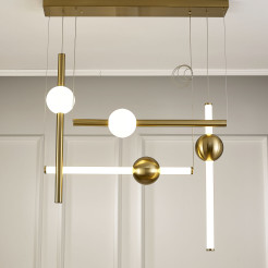 Lampa wisząca  L-4 LED mosiądz 110 cm ST-1691L-4