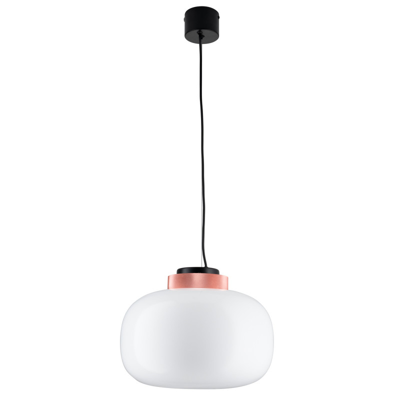 Lampa wisząca  LED biało miedziana 35 cm 9969P/B white