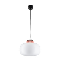 Lampa wisząca  LED biało miedziana 35 cm 9969P/B white