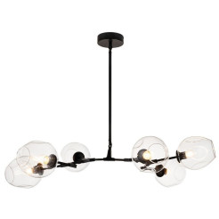 Lampa wisząca -6 transparentno czarna 130 cm ST-1232-6 black transparent