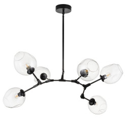 Lampa wisząca -6 transparentno czarna 130 cm ST-1232-6 black transparent