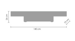 Plafon sufitowy STREAM chrom 140*75 cm MP0096