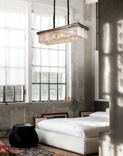 Lampa wisząca  SINGLE antracyt szczotkowany 100 cm MP0097A